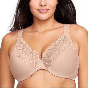 NWOT GLAMORISE WonderWire Front-Close Cotton Bra Size 42H